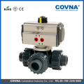 true union 3 way plastic pneumatic ball valve air actuated ball valve